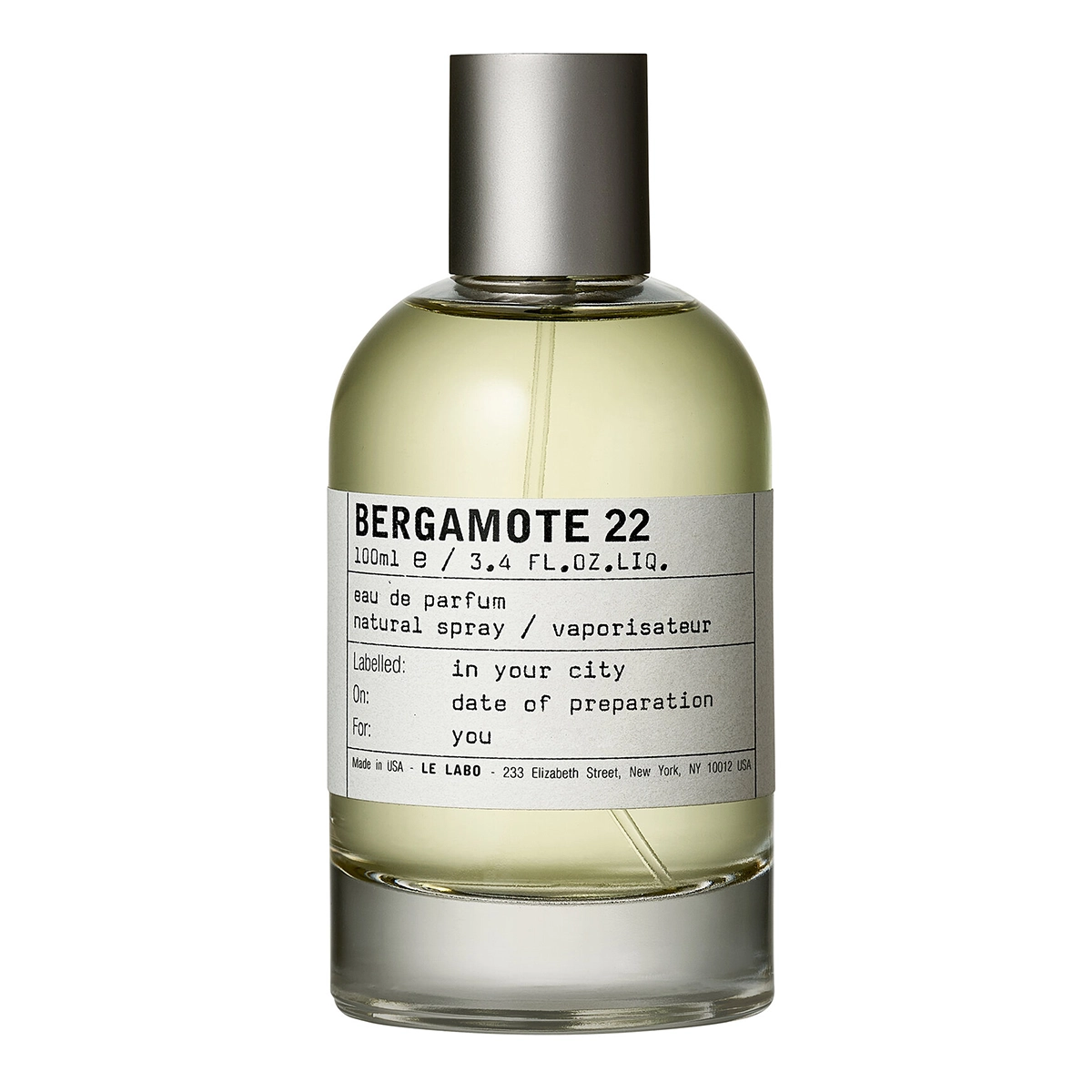 Bergamote 22 Eau De Parfum Le Labo Bergamote 22 Eau De Parfum Le Labo